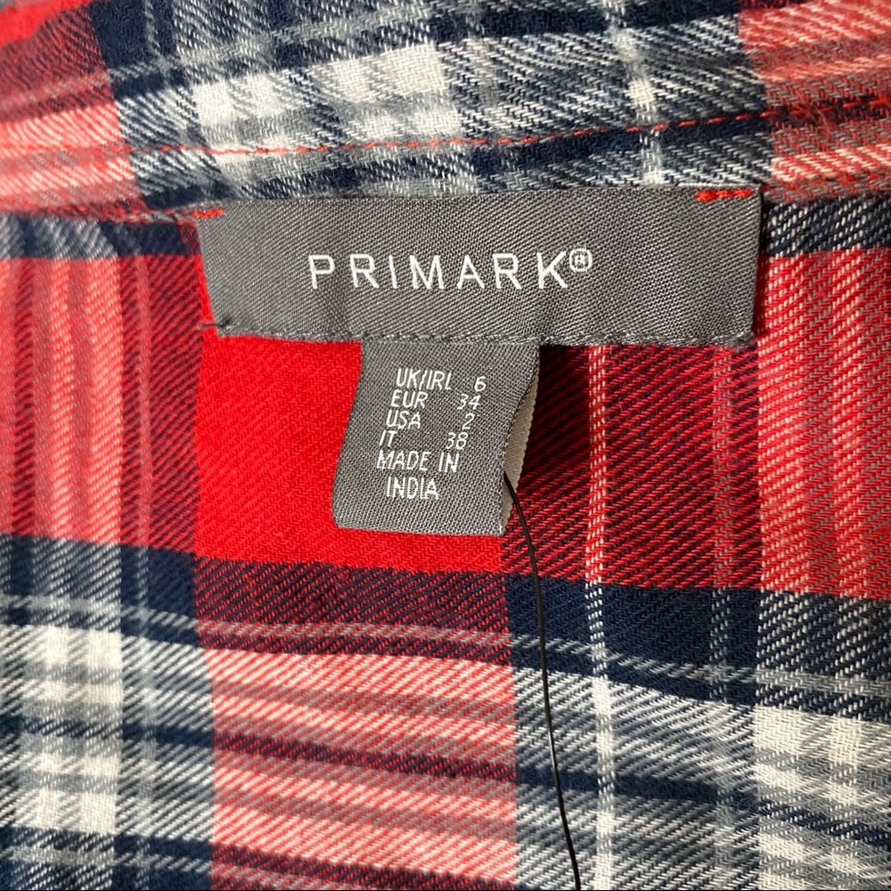 RED Plaid Flannel Tartan Button-Down Shirt - Picture 10 of 12